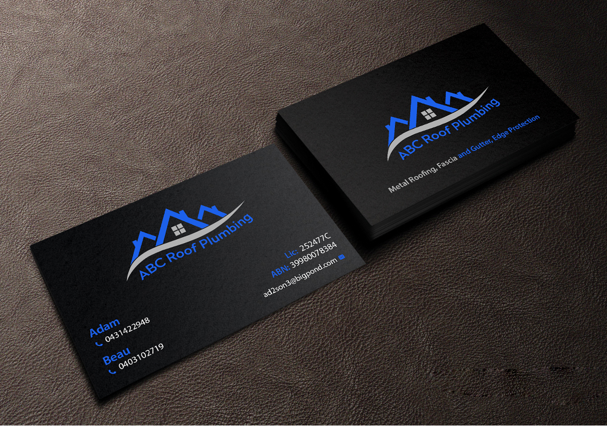 Visitenkarten-Design von Creations Box 2015 für ABC roof plumbing | Design #9405184