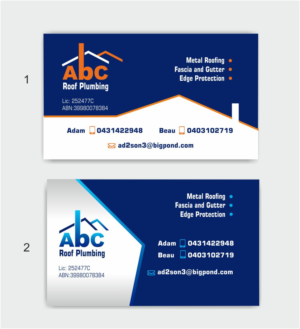 Business Card Design by IneseRo for ABC roof plumbing | Design #9391293