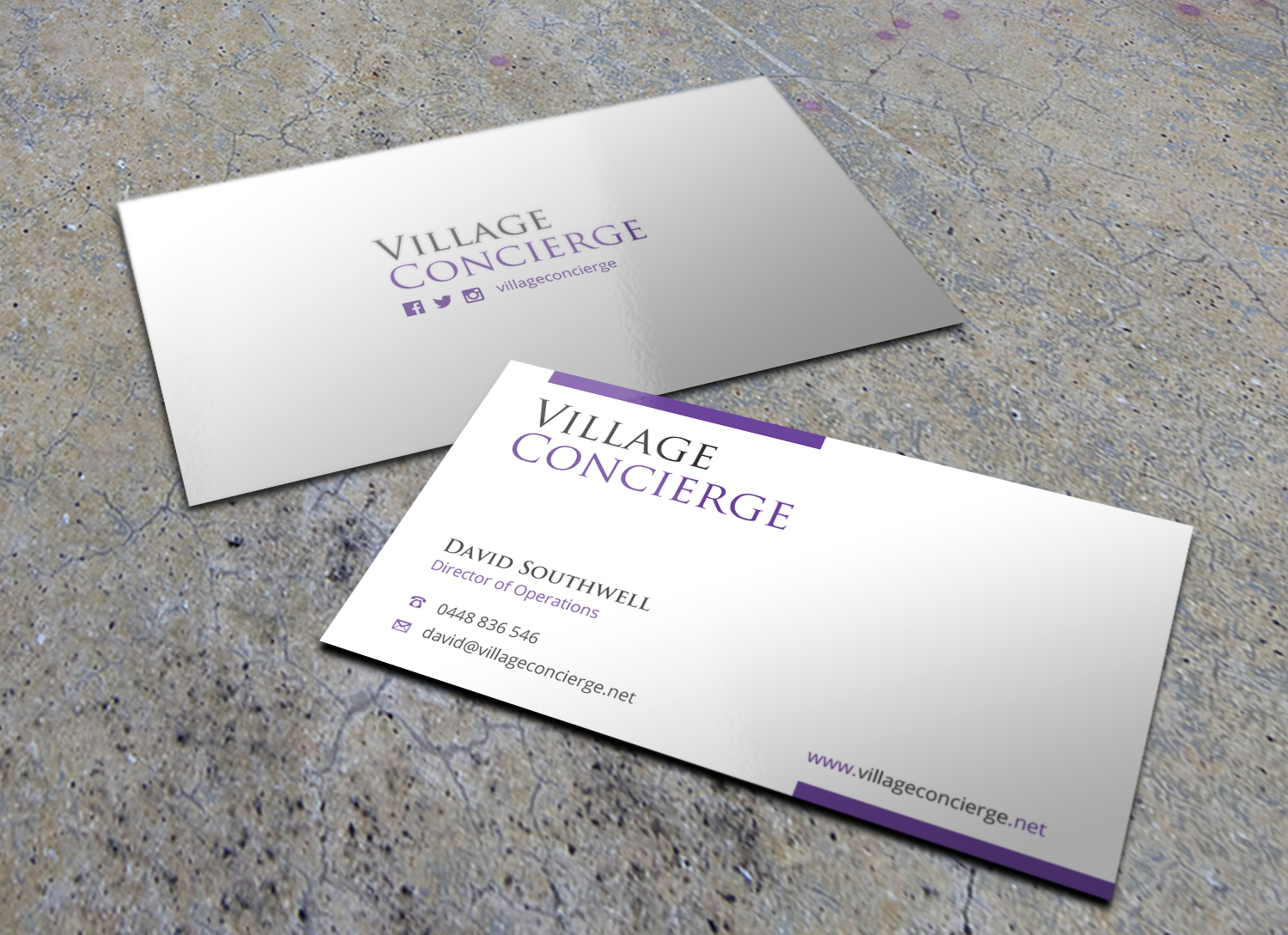 Business Card Design by Eggo May P for Village Concierge Pty Llimited | Design #9392304