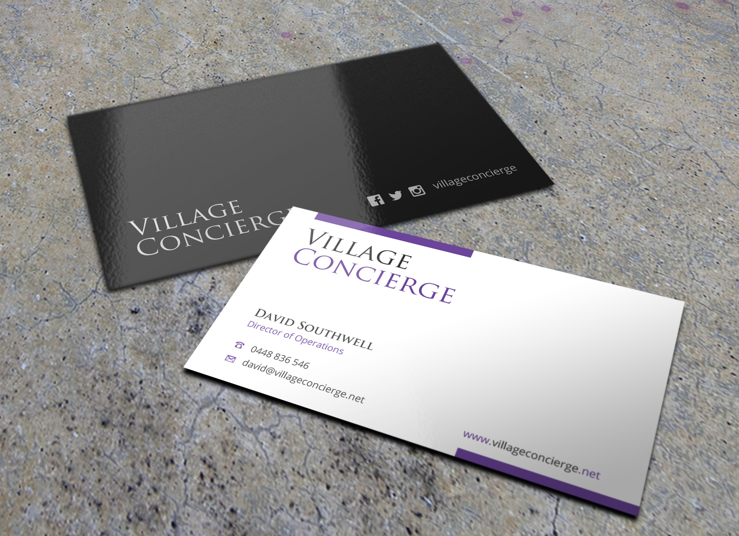 Business Card Design by Eggo May P for Village Concierge Pty Llimited | Design #9392323