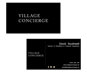 Business Card Design by saif ullah for Village Concierge Pty Llimited | Design #9391348
