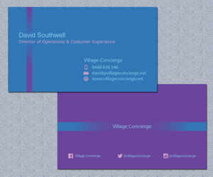 Business Card Design by eyeofday for Village Concierge Pty Llimited | Design #9400147