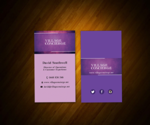Business Card Design by design88 for Village Concierge Pty Llimited | Design #9398308