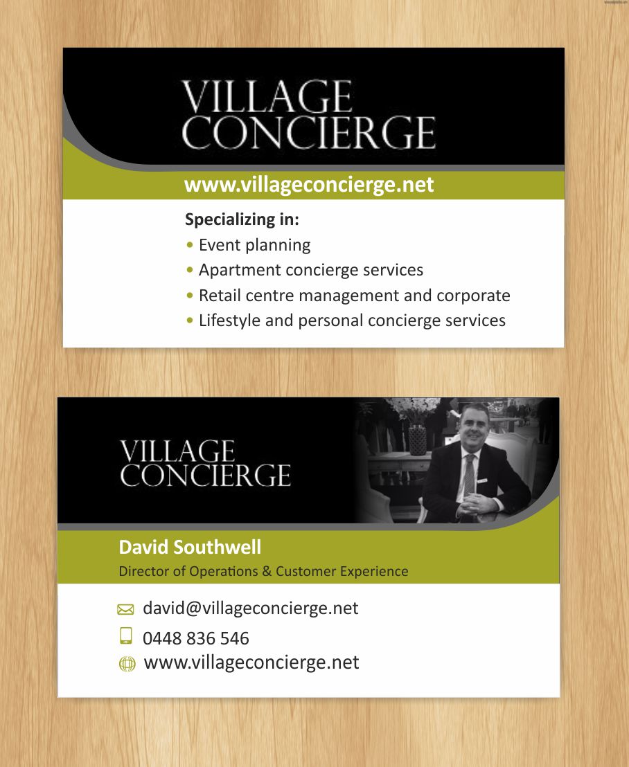 Business Card Design by IneseRo for Village Concierge Pty Llimited | Design #9390134