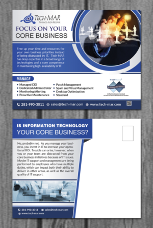 Postcard Design by creative.bugs for TECH-MAR ENTERPRISES LLC | Design: #9522940