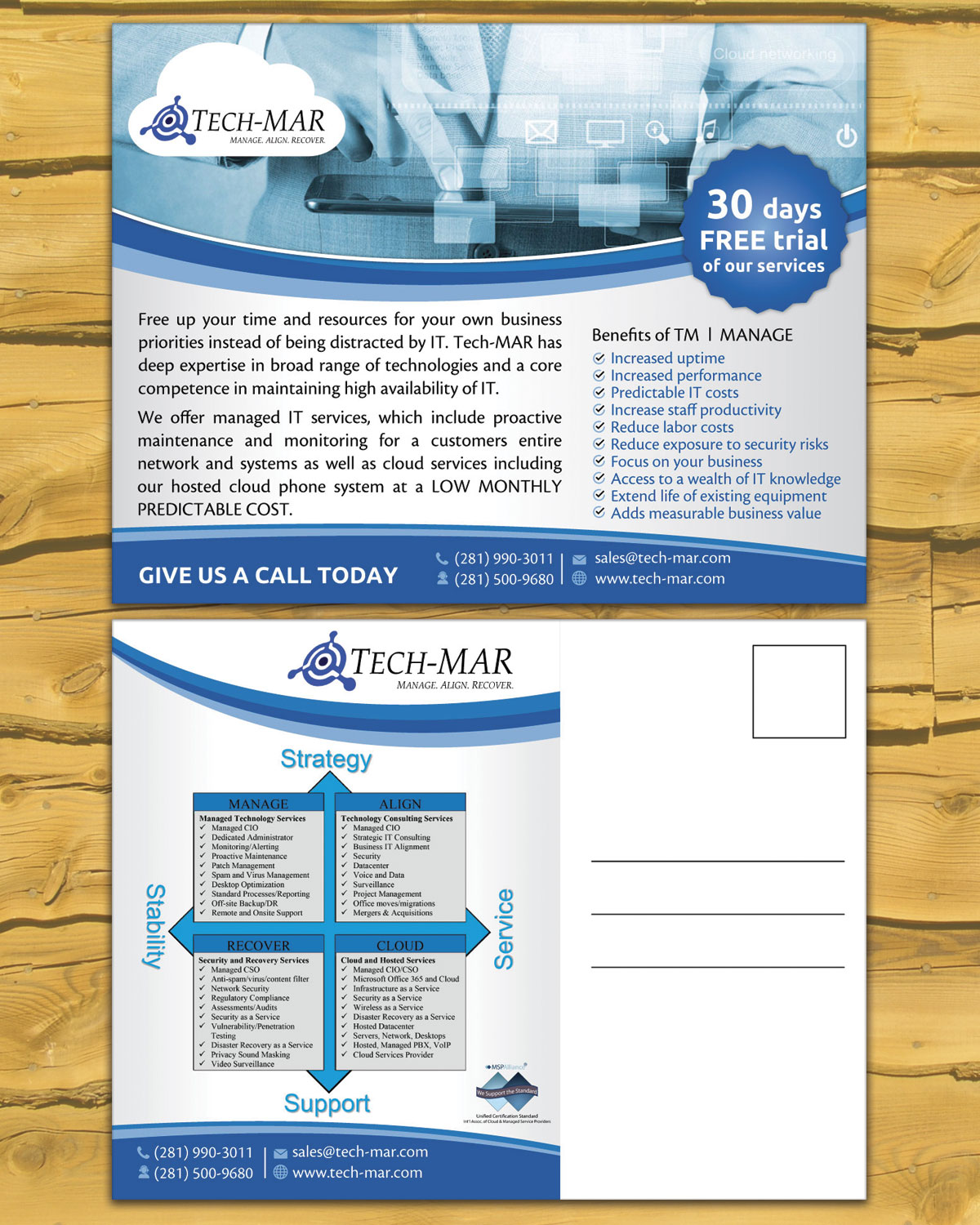 Design de Carte Postale par mehandzic.j pour TECH-MAR ENTERPRISES LLC | Design #9420717
