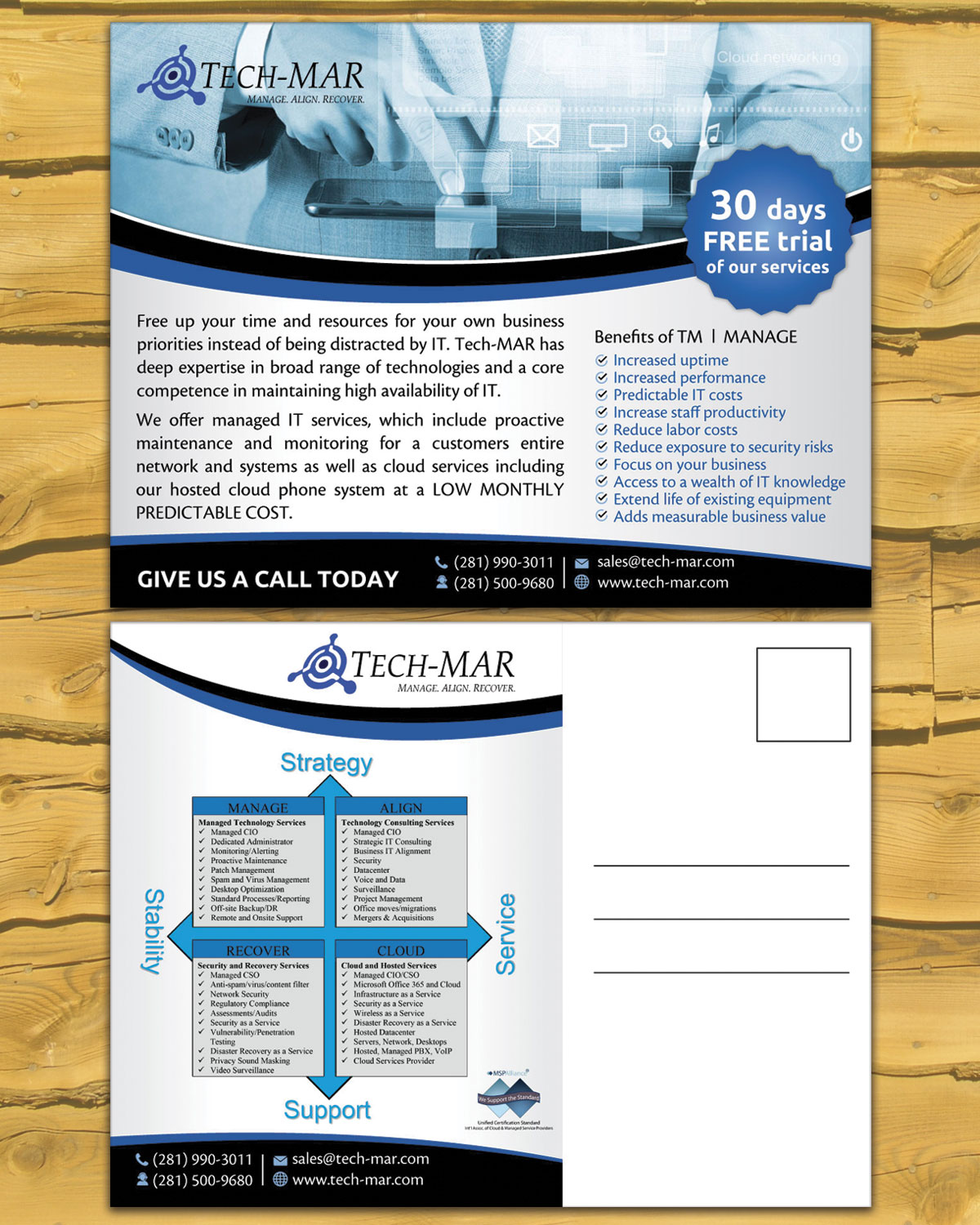 Postcard Design by mehandzic.j for TECH-MAR ENTERPRISES LLC | Design #9423602