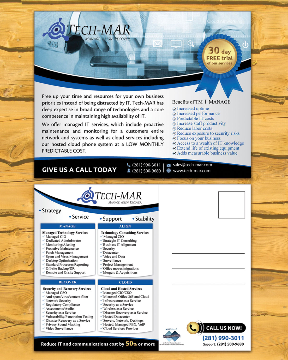 Postcard Design by mehandzic.j for TECH-MAR ENTERPRISES LLC | Design #9499437