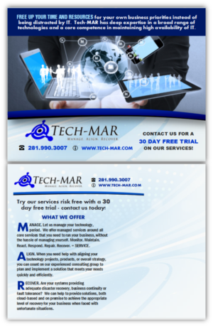 Technology Management/Consulting Services Company Postcard Design | Diseño de Postal por citygirl17