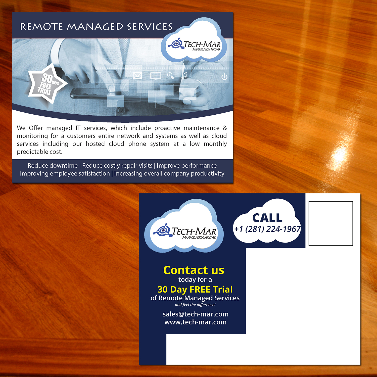 Postkarten-Design von Vimal Teja für TECH-MAR ENTERPRISES LLC | Design #9427323