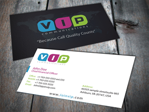 VIP Communications Business Card Competition | Business Card Design by MT