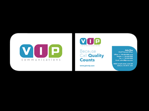 Business Card Design by Adam Knights for VIP Communiations | Design #2134918