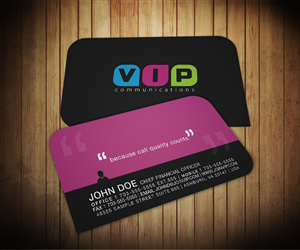 Business Card Design by Christina Smith for VIP Communiations | Design: #2141456