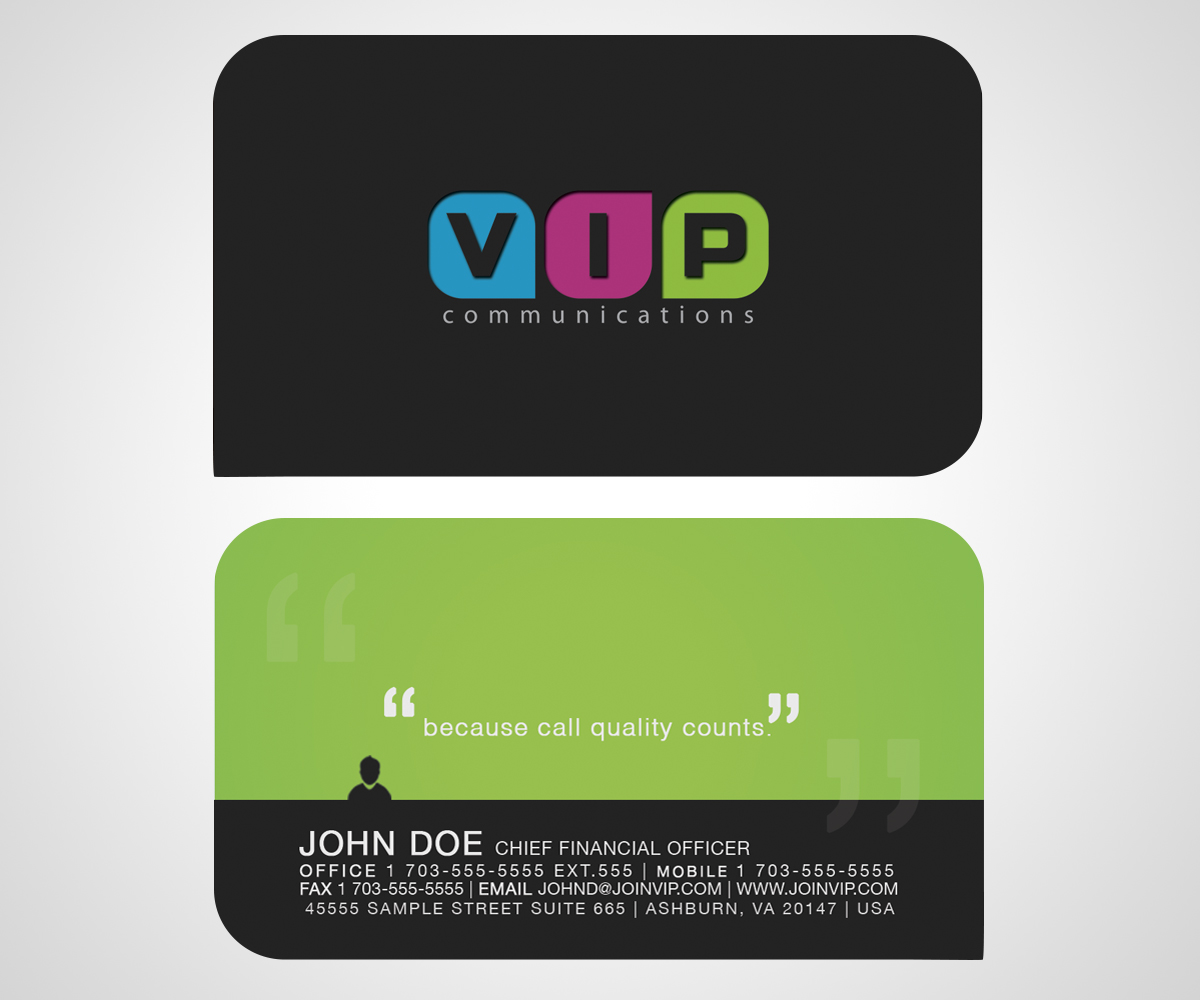 Business Card Design by Christina Smith for VIP Communiations | Design #2141482
