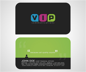 Business Card Design by Christina Smith for VIP Communiations | Design: #2141482