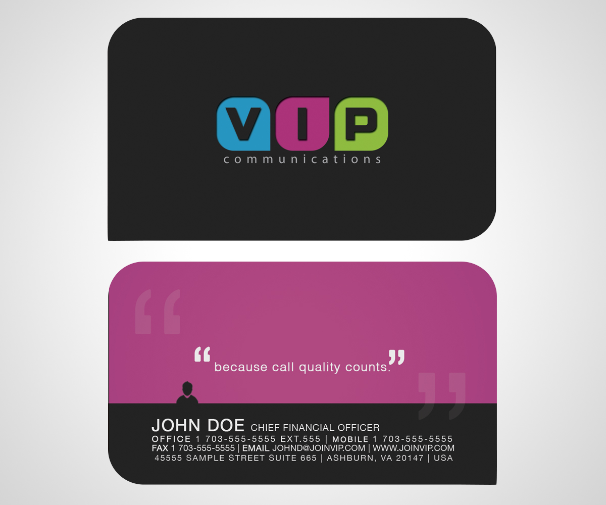 Business Card Design by Christina Smith for VIP Communiations | Design #2141494