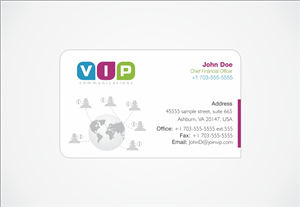 Business Card Design by TurtleDesign for VIP Communiations | Design: #2125669