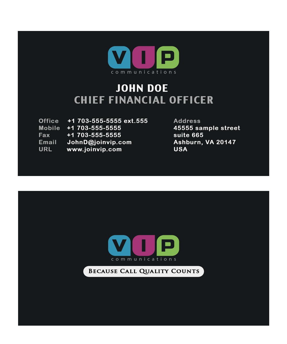 Business Card Design by RST Designs for VIP Communiations | Design #2106495