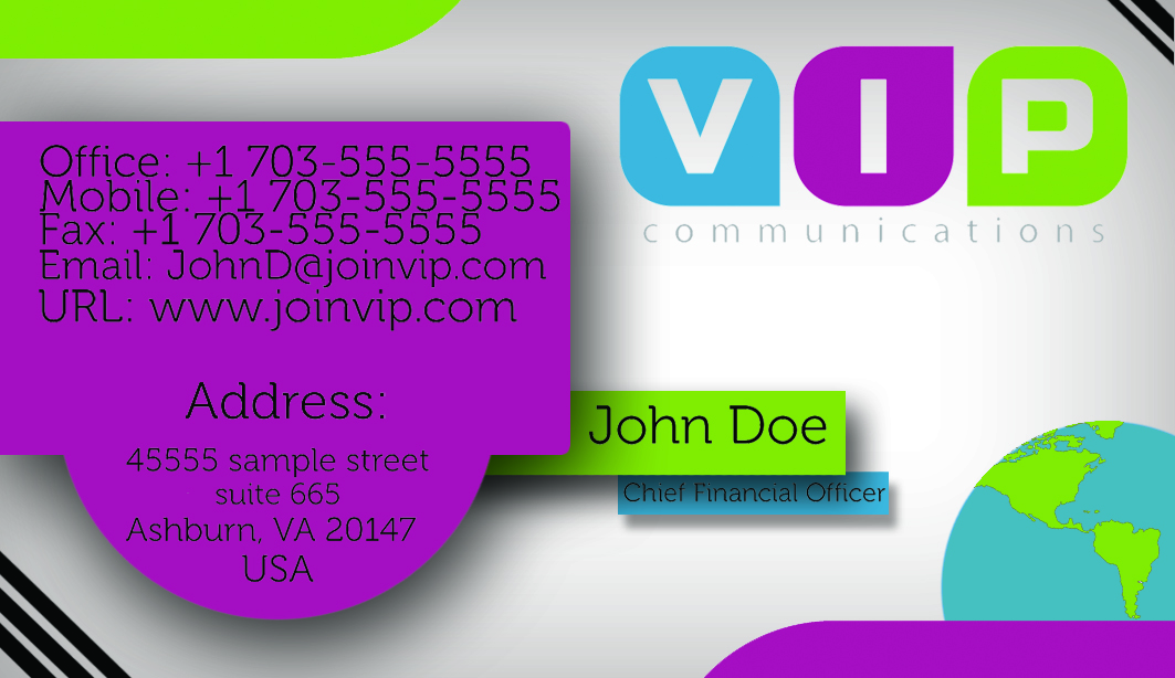 Business Card Design by Thomas_Wilkinson for VIP Communiations | Design #2107163