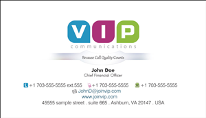 Business Card Design by samsdesign hive for VIP Communiations | Design: #2116510
