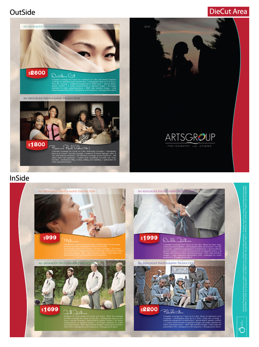 Brochure Design by Gayan Abe for ArtsGroup Photography and Cinema | Design #2065470