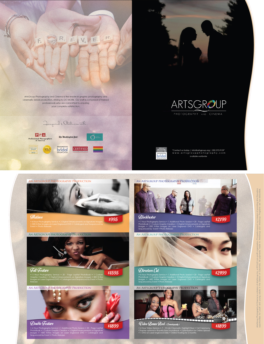 Brochure Design by Gayan Abe for ArtsGroup Photography and Cinema | Design #2073881