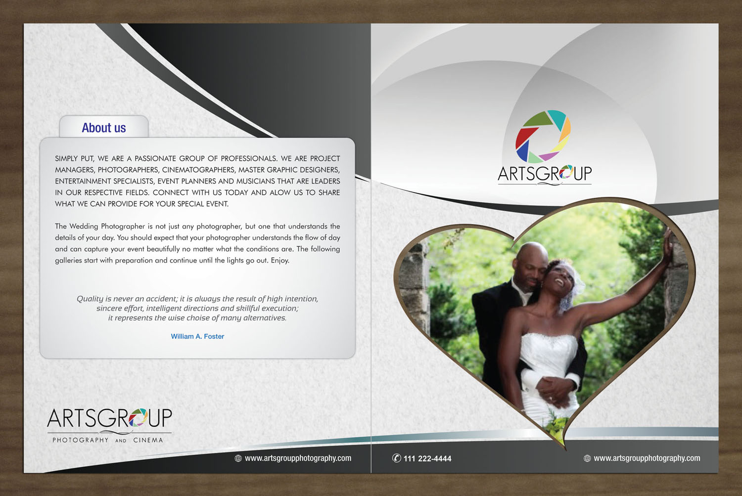 Brochure Design by Sbss for ArtsGroup Photography and Cinema | Design #2061068