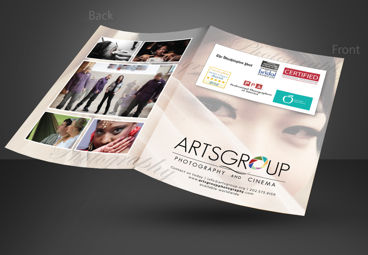 Brochure Design by jgeoinbox for ArtsGroup Photography and Cinema | Design #2066848