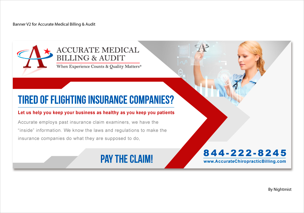Diseño de Flyer por Nightmist para Accurate Medical Biling and Audit | Diseño #9407839