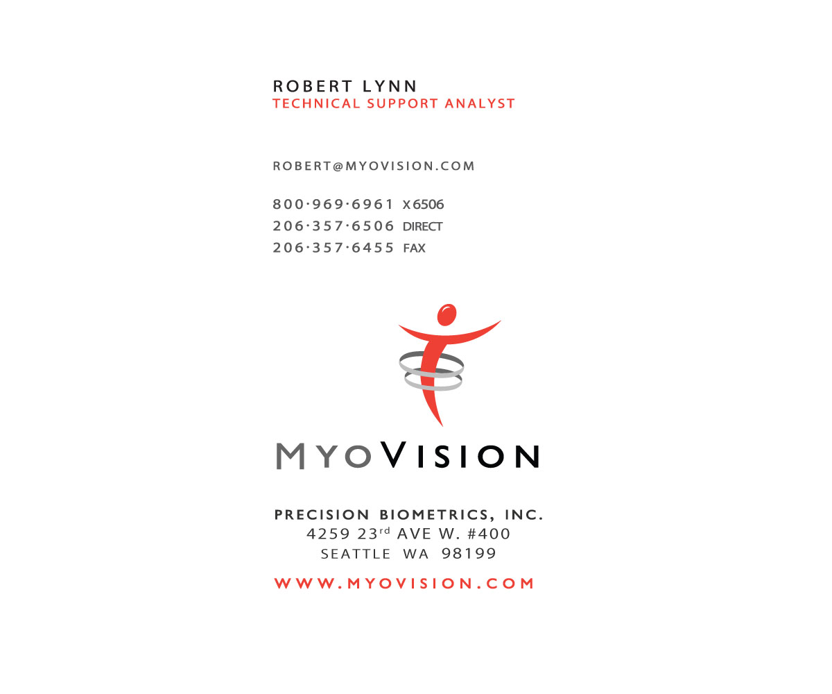 Diseño de Tarjeta de Presentación por Andrew1965 para Precision Biometrics Inc | Diseño #2059955