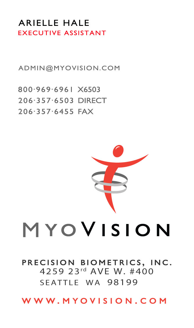 Business Card Design by The Creative Birds for Precision Biometrics Inc | Design #2066067