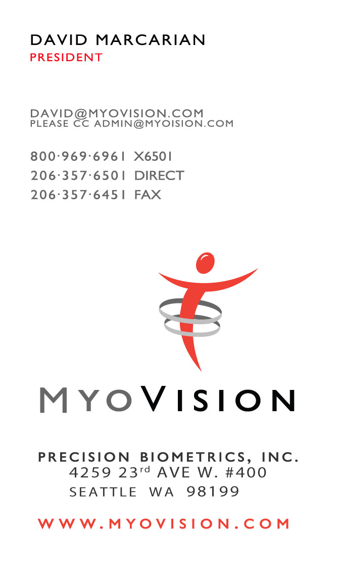 Business Card Design by The Creative Birds for Precision Biometrics Inc | Design #2066068