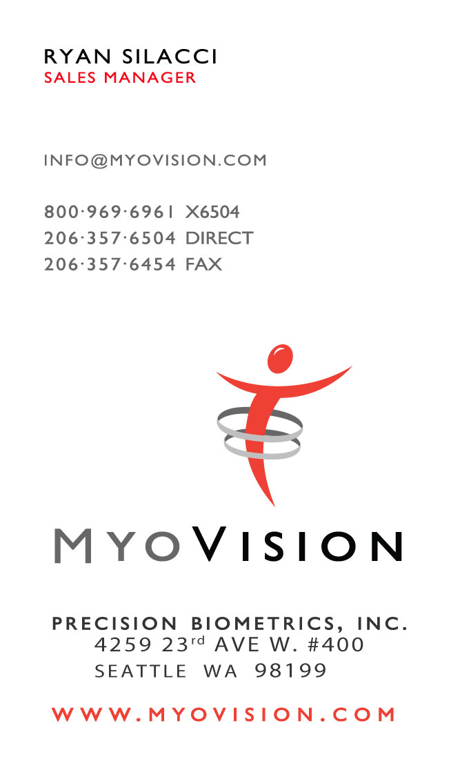 Business Card Design by The Creative Birds for Precision Biometrics Inc | Design #2066071