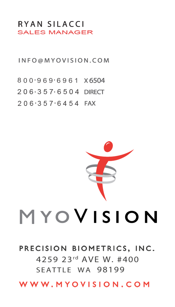 Business Card Design by JAYR for Precision Biometrics Inc | Design #2060801