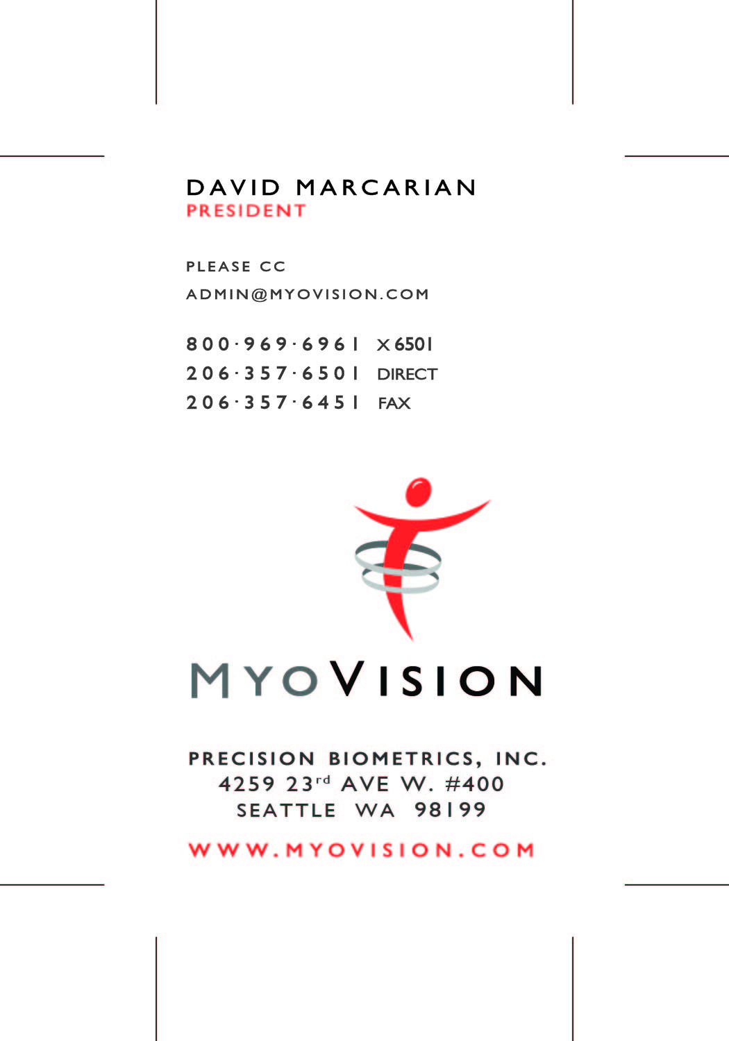 Business Card Design by yughina for Precision Biometrics Inc | Design #2057857