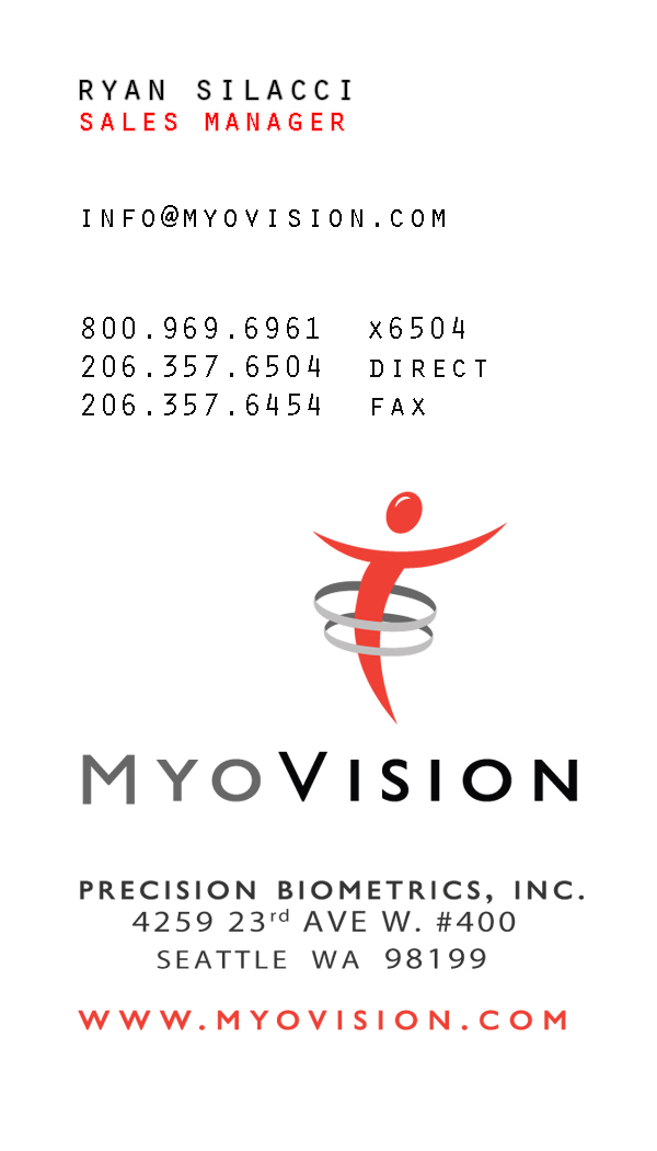Business Card Design by SAJAN NS  for Precision Biometrics Inc | Design #2060427