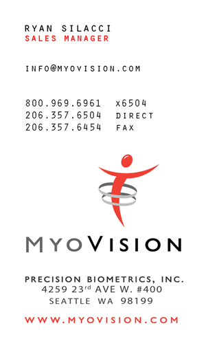 Business Card Design by SAJAN NS  for Precision Biometrics Inc | Design: #2060427
