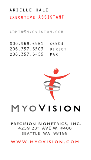 Diseño de Tarjeta de Presentación por SAJAN NS  para Precision Biometrics Inc | Diseño #2060428