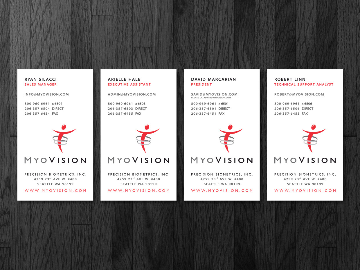Business Card Design by Atvento Graphics for Precision Biometrics Inc | Design #2059040