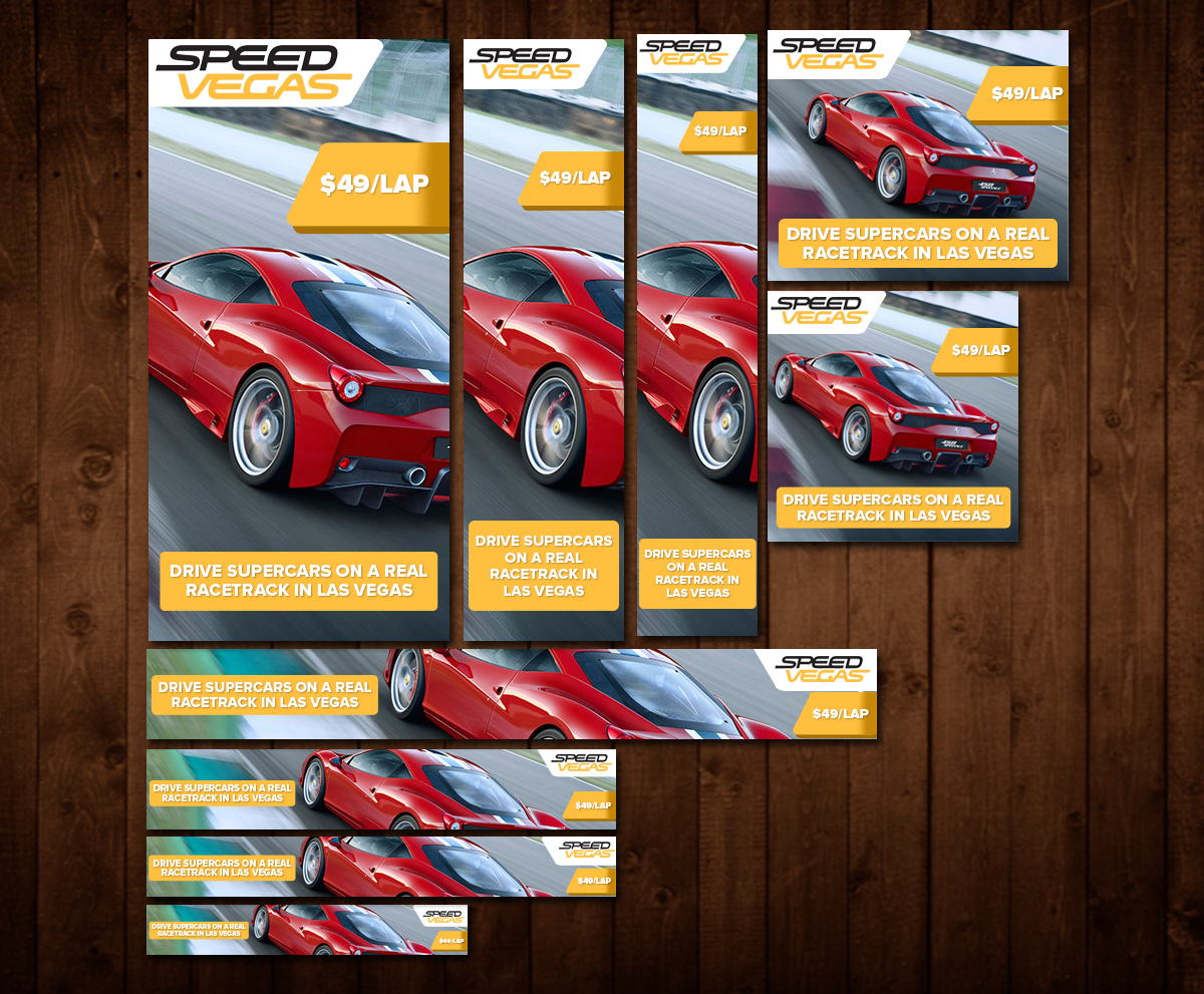 Upmarket Masculine Automotive Banner Ad Design For Speeedvegas