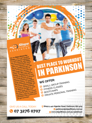 Design de Flyer par Masha K pour Stepz Fitness Parkinson | Design : #9426466