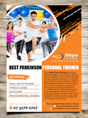 Design de Flyer par Masha K pour Stepz Fitness Parkinson | Design : #9426467
