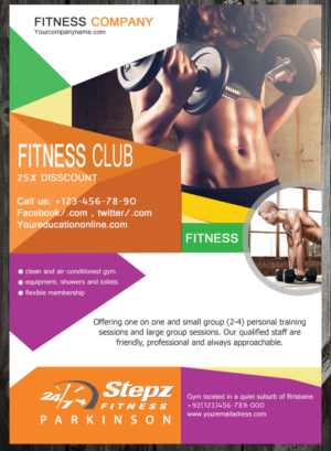 Diseño de Flyer por baena.jesus para Stepz Fitness Parkinson | Diseño #9410214