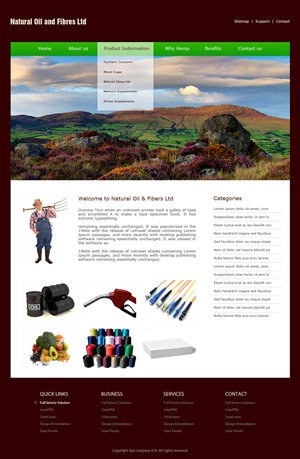 Web Design Project for Industrial Hemp | Web Design by Omee