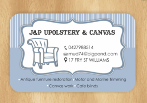 Business Card Design by IneseRo for JP UPHOLSTERY & CANVAS | Design: #9407446