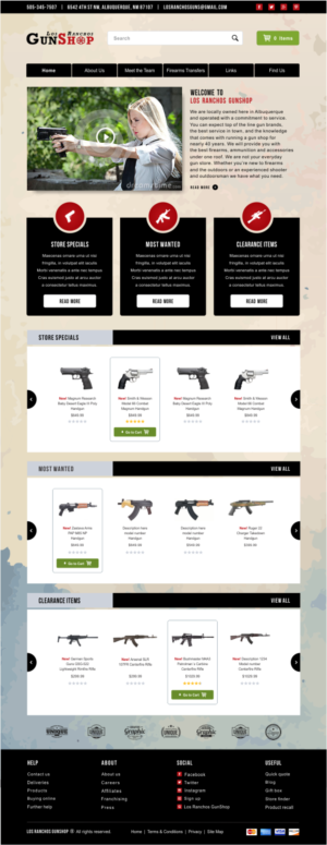 Local Gun Shop Shooting For Great Website!  | Web Design by dsign