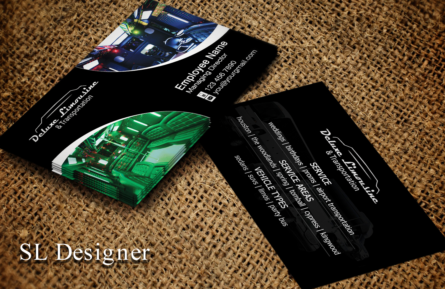 Design de Carte de Visite par SL Designer pour 5 Diamond Transportation & Limo | Design #9412094