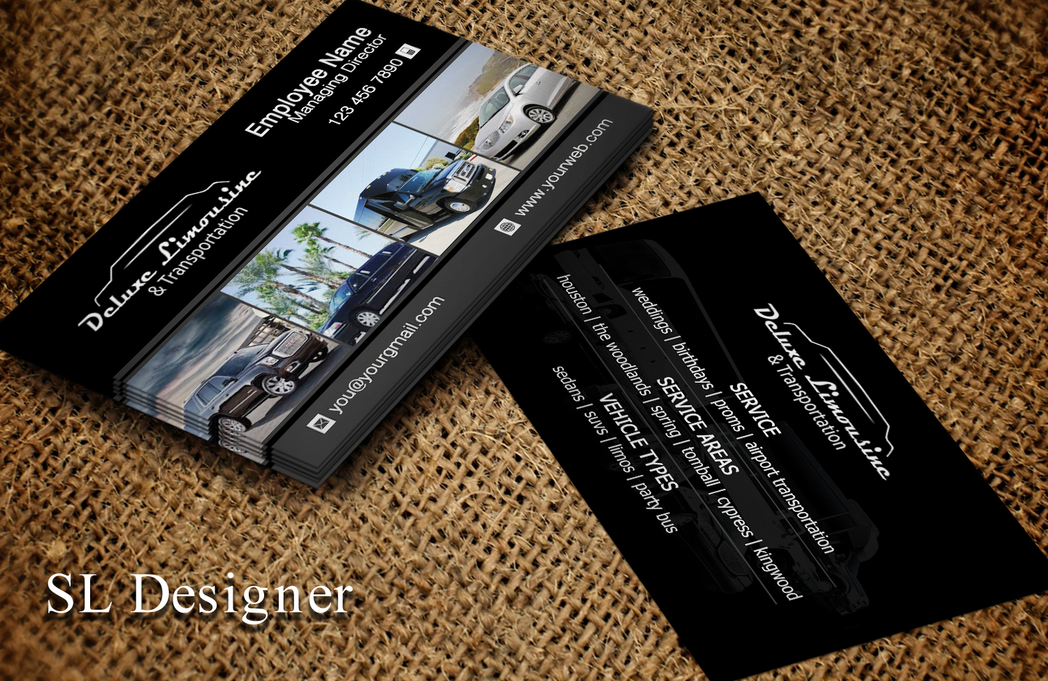 Diseño de Tarjeta de Presentación por SL Designer para 5 Diamond Transportation & Limo | Diseño #9416581