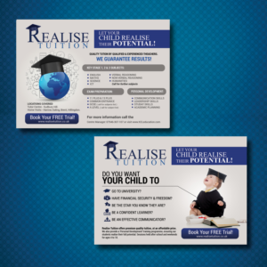 Flyer Design by uk for Realise Tuition | Design: #9416992
