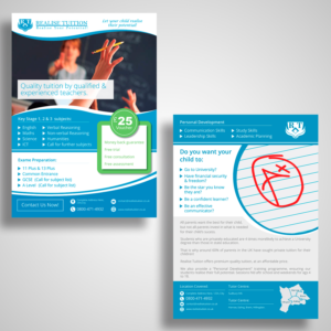 Diseño de Flyer por Nightmist para Realise Tuition | Diseño: #9439959